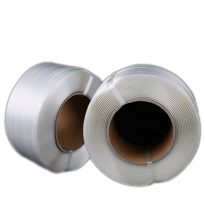 White 32mm PET Strapping Band Polyester Composite Strap 20kg 0.02inch Thickness
