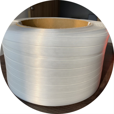 White 32mm PET Strapping Band Polyester Composite Strap 20kg 0.02inch Thickness