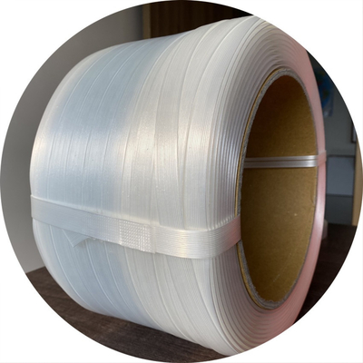 White 32mm PET Strapping Band Polyester Composite Strap 20kg 0.02inch Thickness