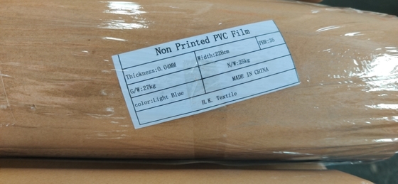 Light Blue PVC Transparent Sheet Non toxic Mattress Plastic PVC film